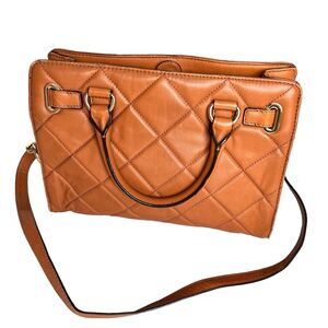 Michael Kors Quilted Shoulder Bag Women Camel Tan Chain Handbag Clean Purse READ